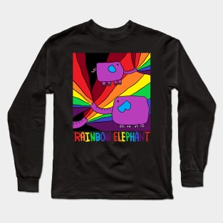 rainbow elephant Long Sleeve T-Shirt